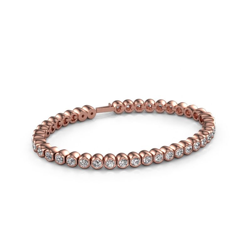 Tennisarmband Bianca 3.5 mm 585 roséguld labbodlad diamant 7.200 crt