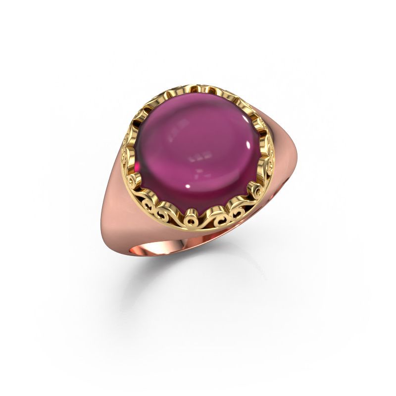 Ring Birgit 585 Roségold Rhodolit 6 mm
