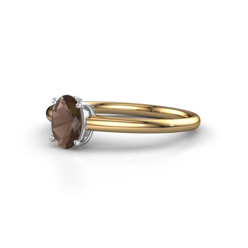 Bild von Verlobungsring haley ovl 1<br/>585 Gold<br/>Rauchquarz 7x5 mm