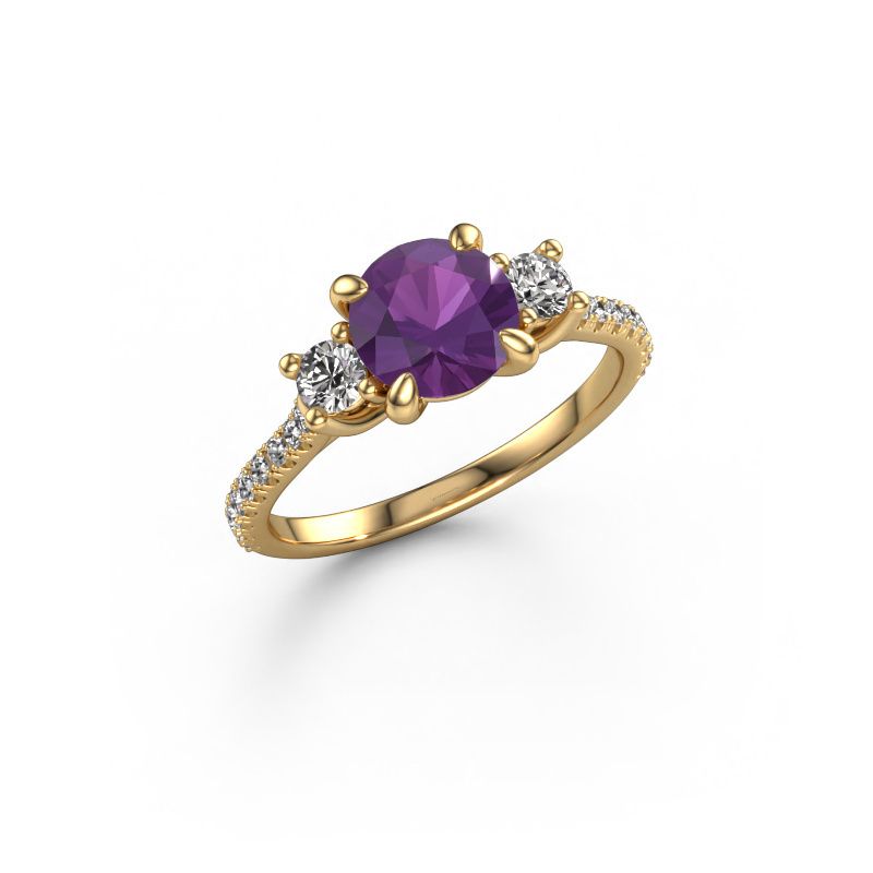 Verlobungsring Jesica 585 Gold Amethyst 6.8 mm