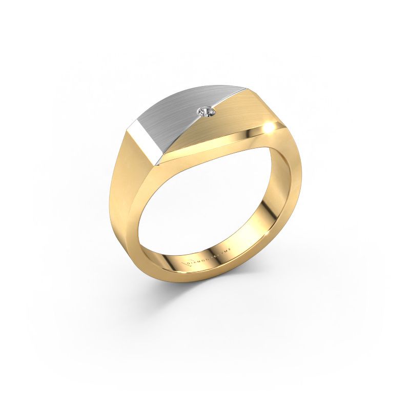 Men's ring Joe 5 585 gold zirconia 2 mm