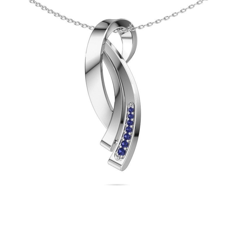 Pendentif Lida 585 or blanc saphir 1 mm