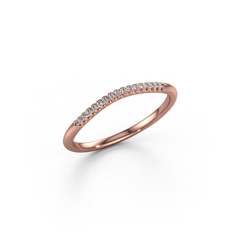 Stackable ring SR10A2H 585 rose gold lab grown diamond 0.08 crt