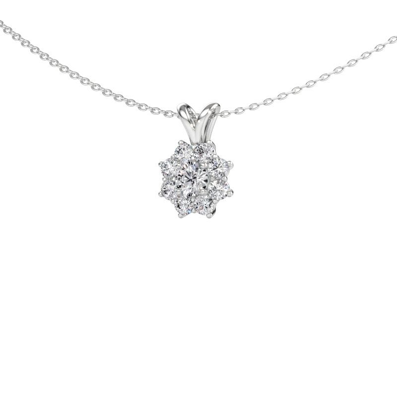 Pendentif Carolyn 585 or blanc diamant synthétique 0.69 crt