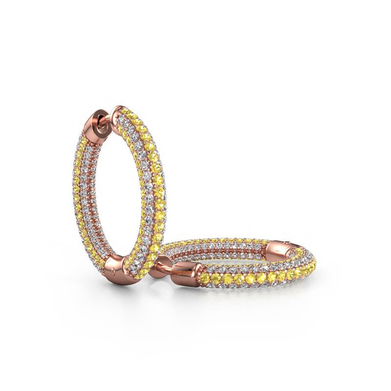 Creole Hope 15mm 585 Roségold Gelb Saphir 1 mm