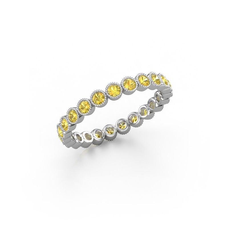 Ring Mariam 0.03 950 Platin Gelb Saphir 2 mm