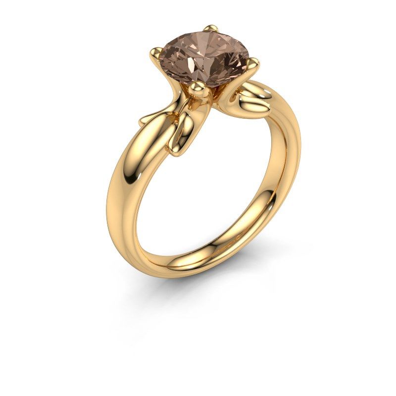 Afbeelding van Ring Jodie 585 goud bruine diamant 2.00 crt