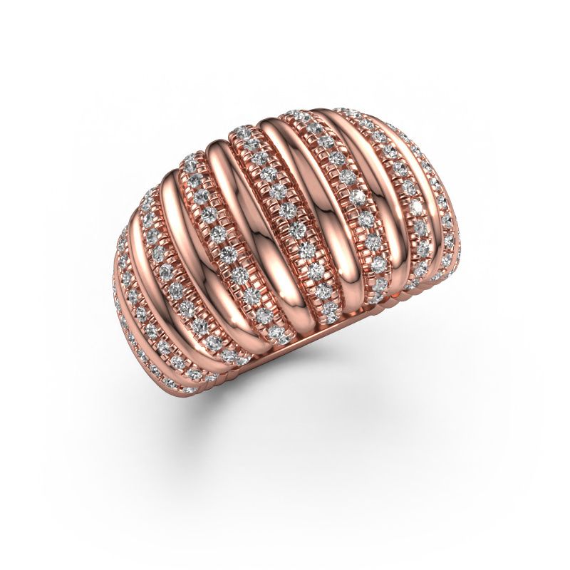 Ring Dawn 14 mm 585 rose gold zirconia 1.1 mm