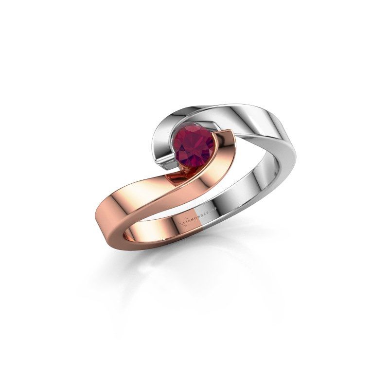 Image of Ring Sheryl<br/>585 rose gold<br/>Rhodolite 4 mm