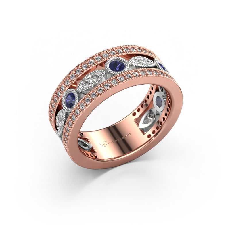 Ring Jessica 585 Roségold Saphir 2.5 mm