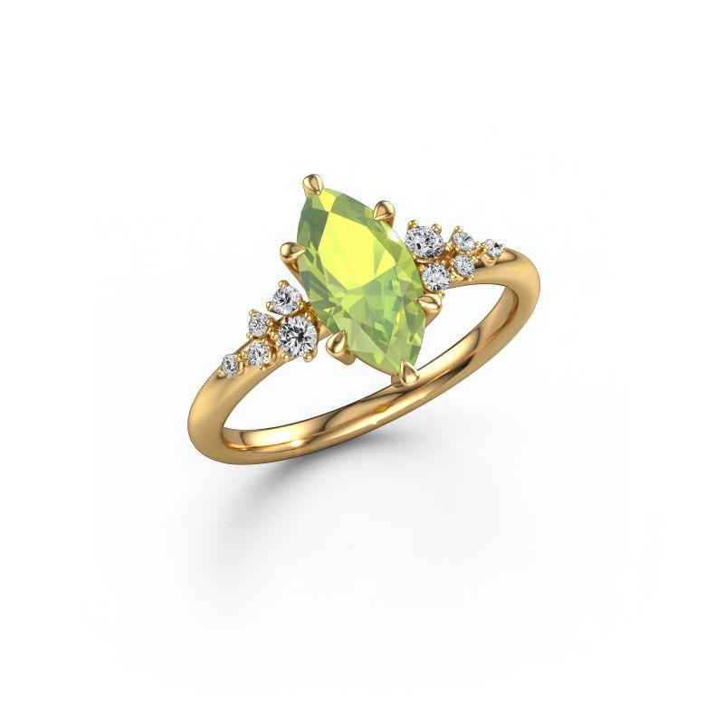Verlobungsring Royce MRQ 585 Gold Peridot 11x5.5 mm