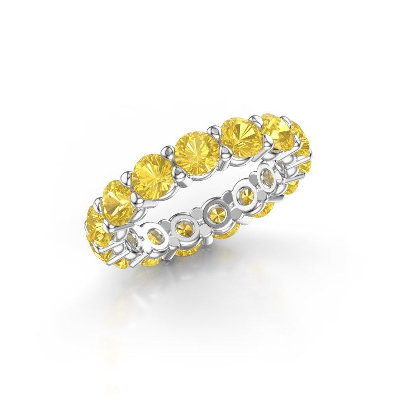 Bild von Ring heddy rnd 4.2<br/>950 Platin<br/>Gelb Saphir 4.2 mm