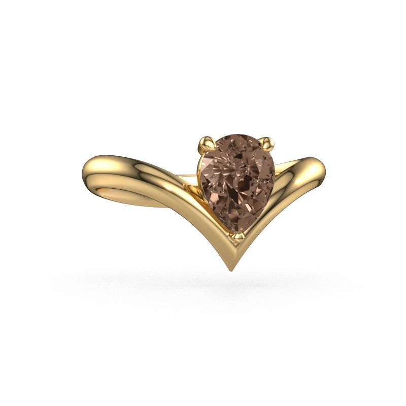 Engagement ring Maddy PER 585 gold brown diamond 1.00 crt
