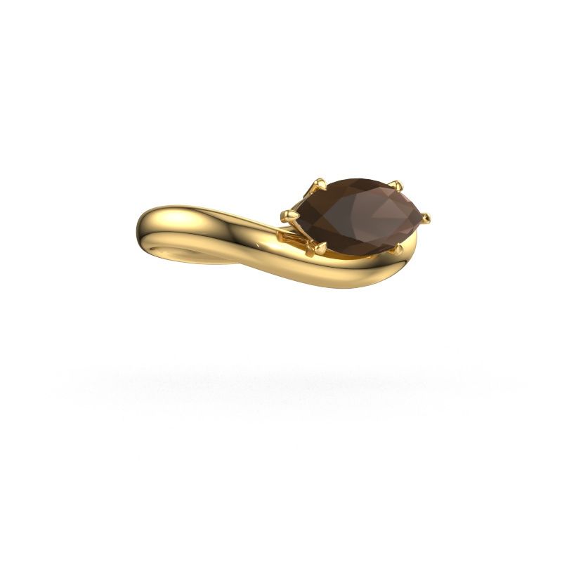 Engagement ring Floor MRQ 585 gold smokey quartz 11x5.5 mm