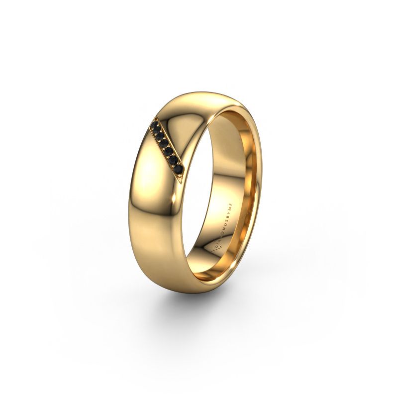 Ehering WH0164L36B 585 Gold Schwarz Diamant ±6x2 mm