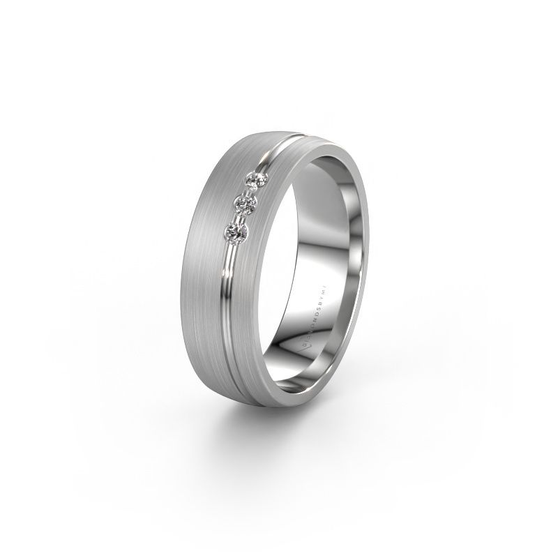 Ehering WH0322L25AM 585 Weißgold Lab-grown Diamant ±6 x 1,7 mm