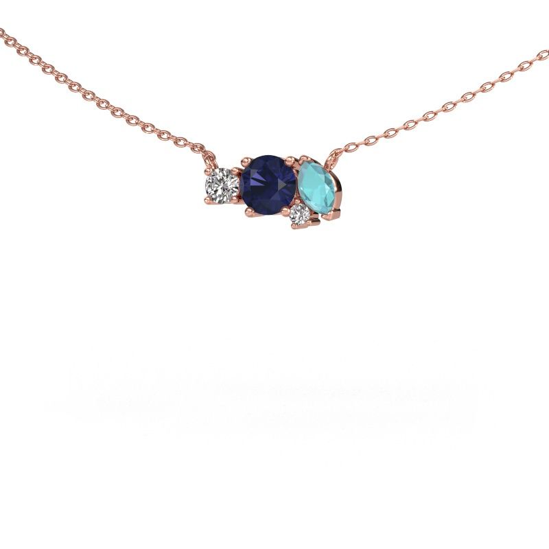 Anhänger Frauke RND 585 Roségold Saphir 5 mm