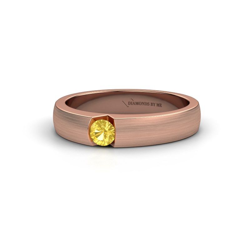Image de Bague de fiançailles Theresia<br/>585 or rose<br/>Saphir jaune 3.4 mm