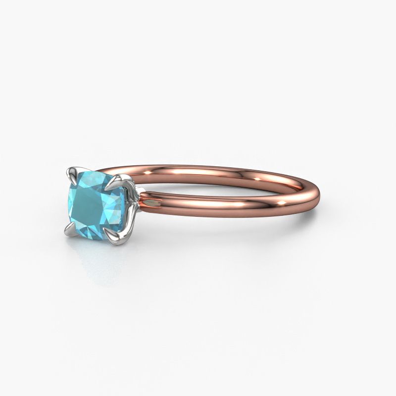 Image of Engagement Ring Crystal Cus 1<br/>585 rose gold<br/>Blue topaz 5.5 mm