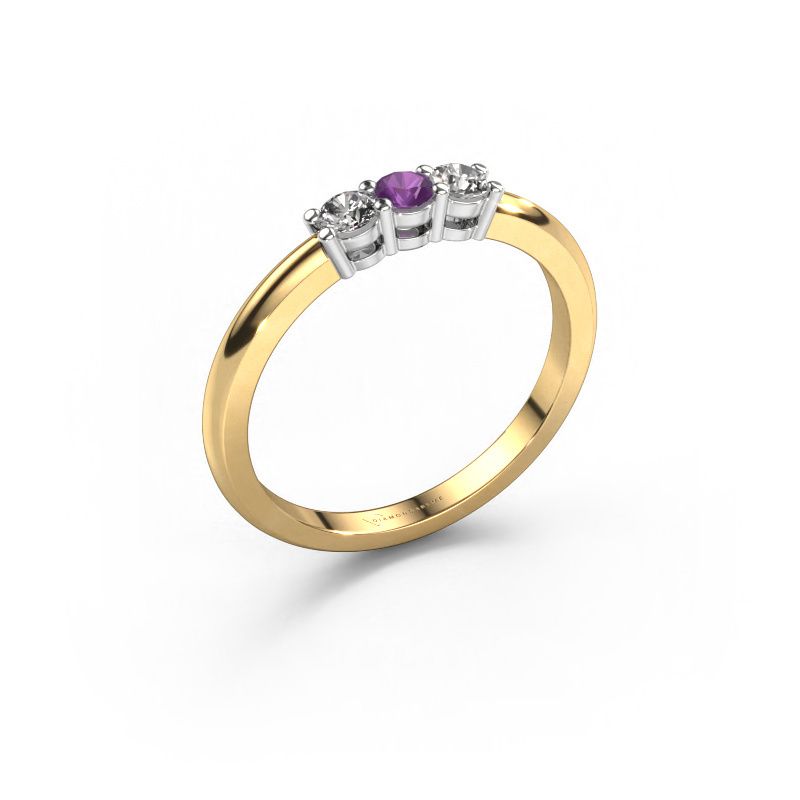 Ring Michelle 3 585 gold amethyst 3.7 mm