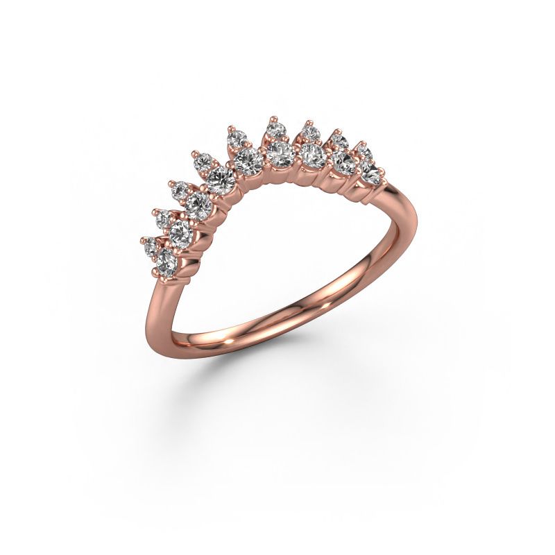 Bague superposable Vivian B 585 or rose diamant 0.36 crt