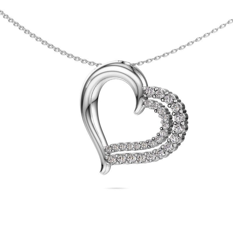 Collier Kandace 585 or blanc diamant 0.56 crt