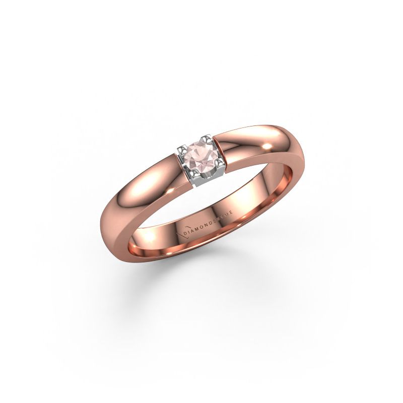 Bague Rianne 1 585 or rose champagne morganite 3 mm