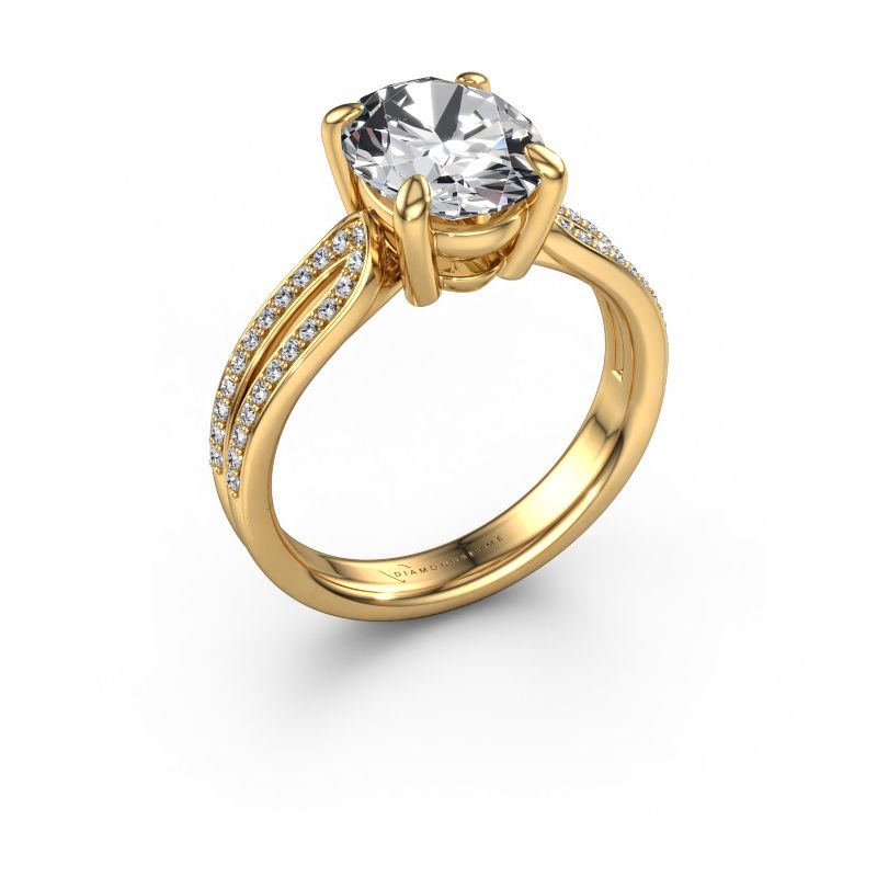 Engagement ring Antonia ovl 2 585 gold lab grown diamond 2.93 crt