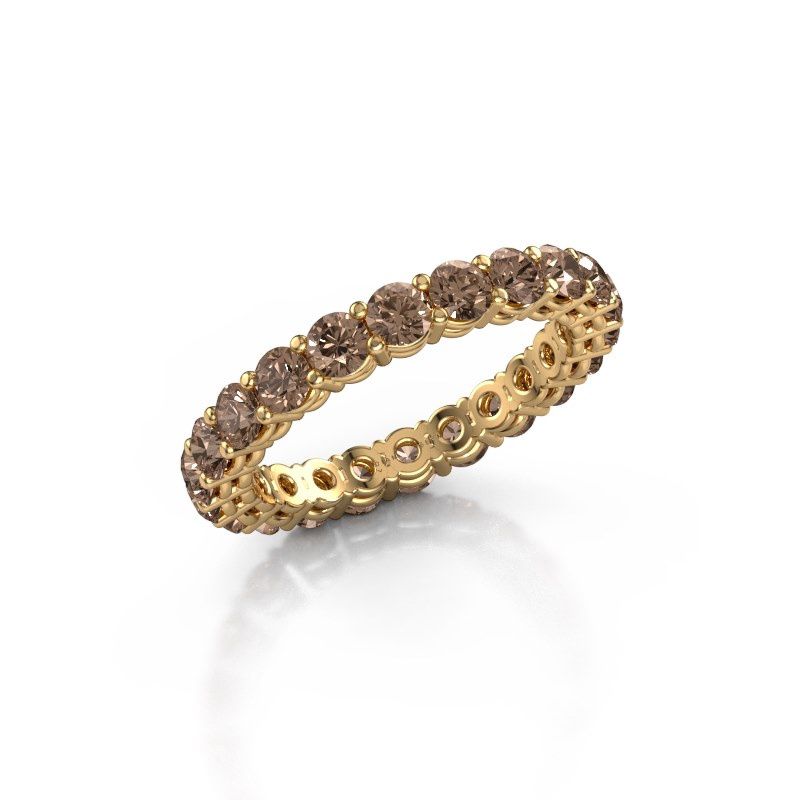Image of Stackable ring Michelle full 3.0 585 gold brown diamond 2.20 crt
