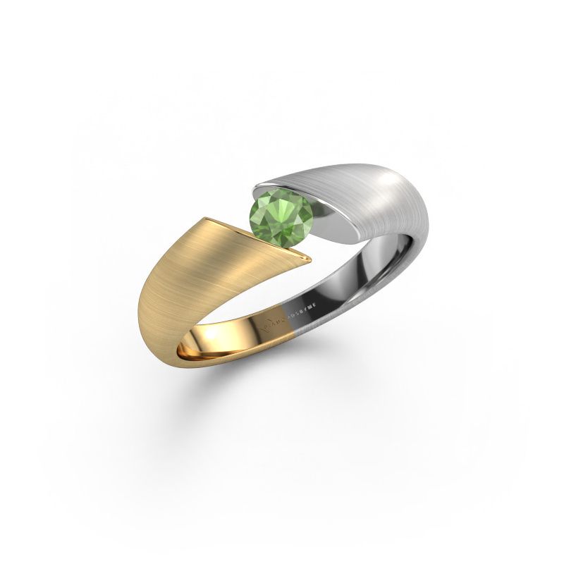 Verlobungsring Hojalien 1 585 Gold Turmalin grün 4 mm