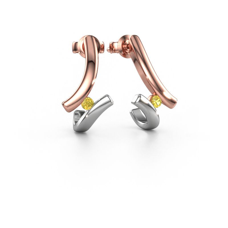 Ohrringe Amy 585 Roségold Gelb Saphir 2.2 mm