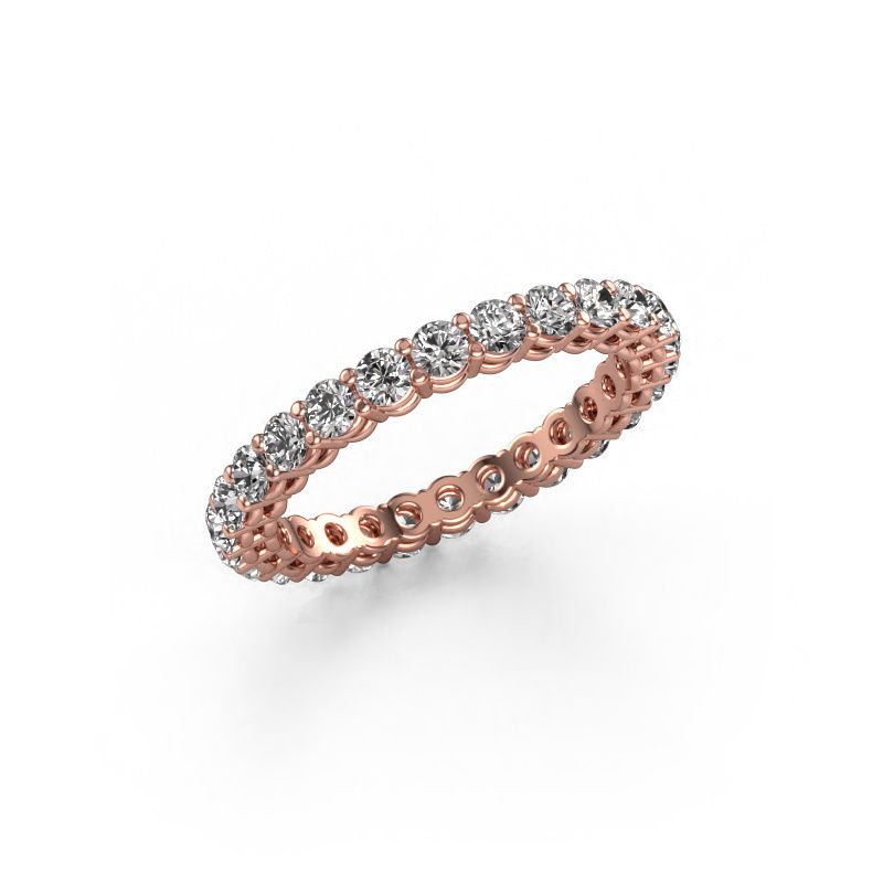 Stackable ring Michelle full 2.4 585 rose gold lab grown diamond 1.43 crt