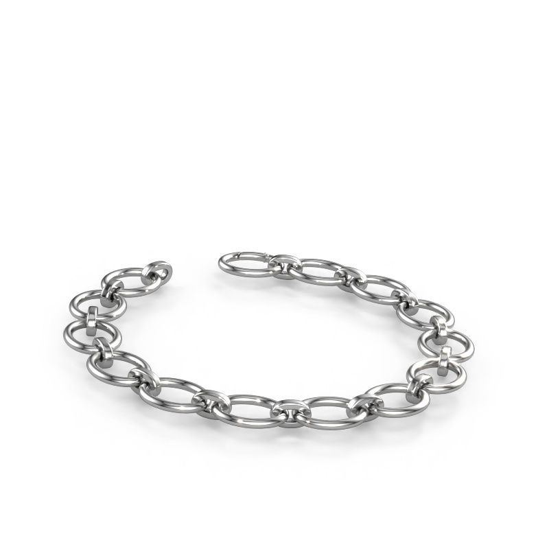 Armband Oval link 4 14mm 585 Weißgold ±14 mm