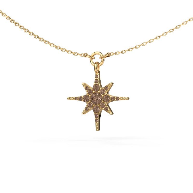 Halskette Star 585 Gold Braun Diamant 0.29 crt