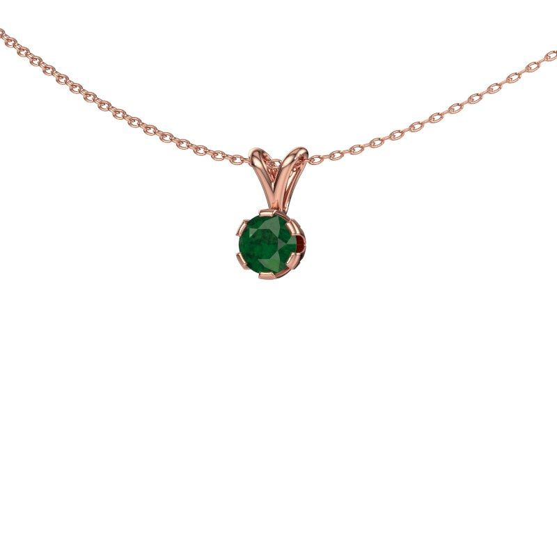Pendant Julia 585 rose gold emerald 5 mm
