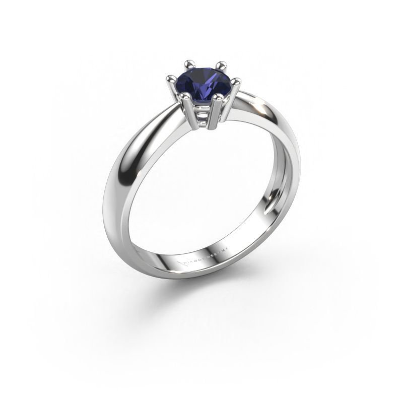 Verlobungsring Fay 585 Weißgold Saphir 5 mm