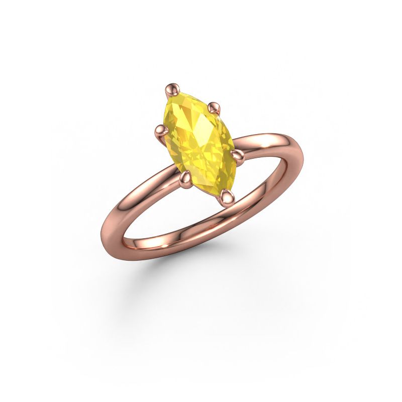 Verlobungsring Simone MRQ 1 585 Roségold Gelb Saphir 11x5.5 mm