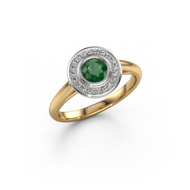 Promise ring Noud 1 RND 585 gold emerald 4.7 mm