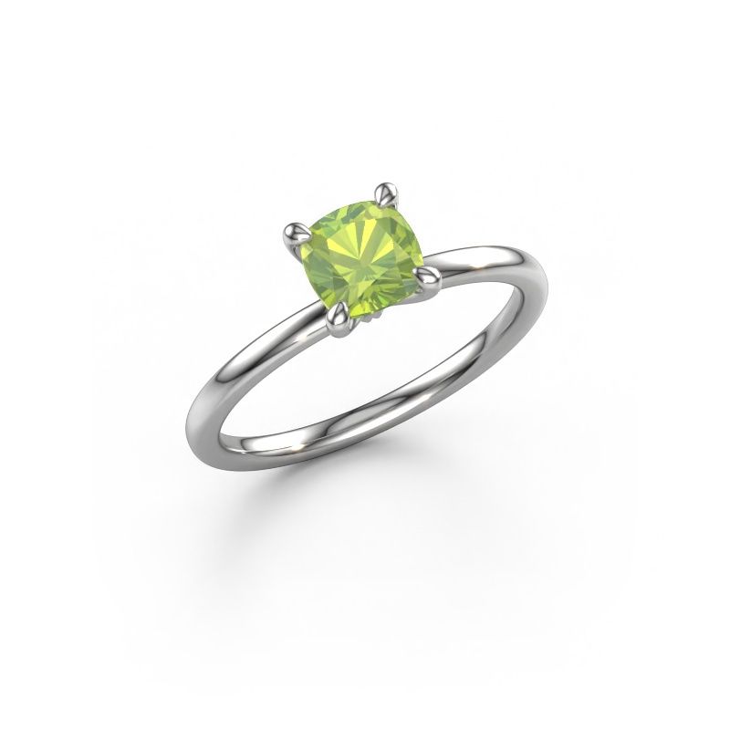 Verlobungsring Crystal CUS 1 585 Weißgold Peridot 5.5 mm