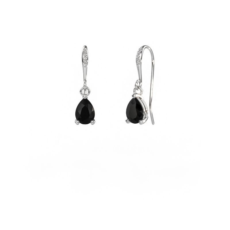Pendants d'oreilles Laurie PER 2 585 or blanc diamant noir 1.00 crt