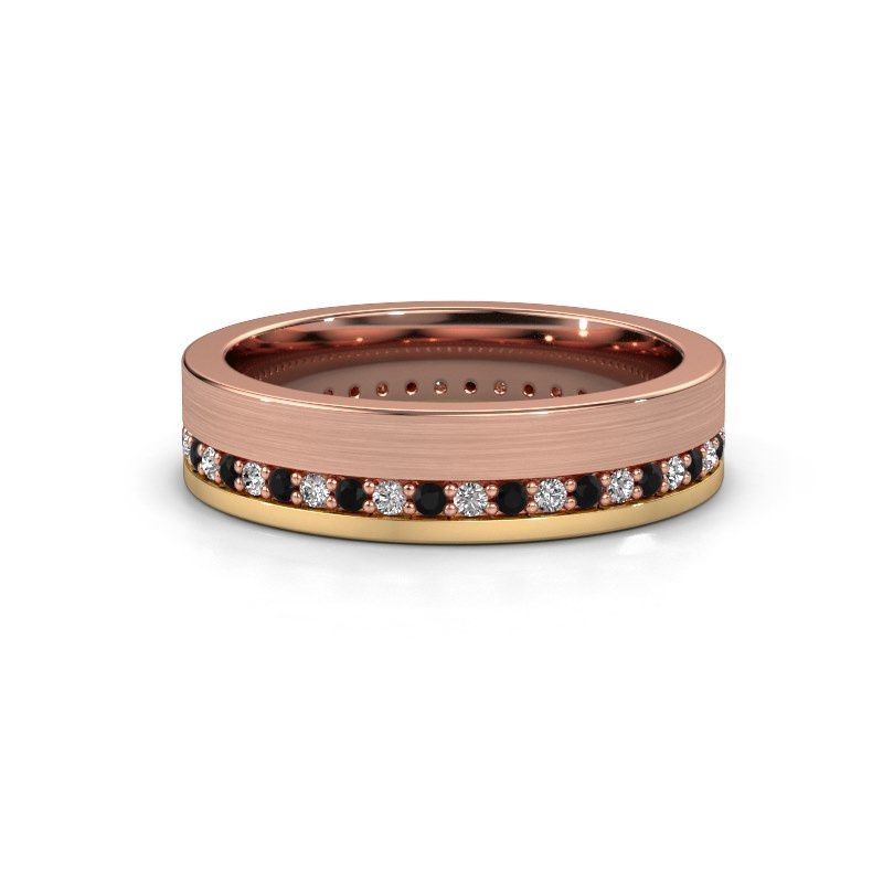 Afbeelding van Trouwring WH0303L15BPM 585 rosé goud zwarte diamant 0.484 crt ±5x2 mm