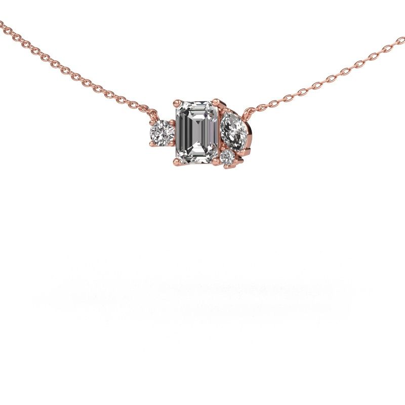 Pendant Frauke EME 585 rose gold diamond 1.475 crt
