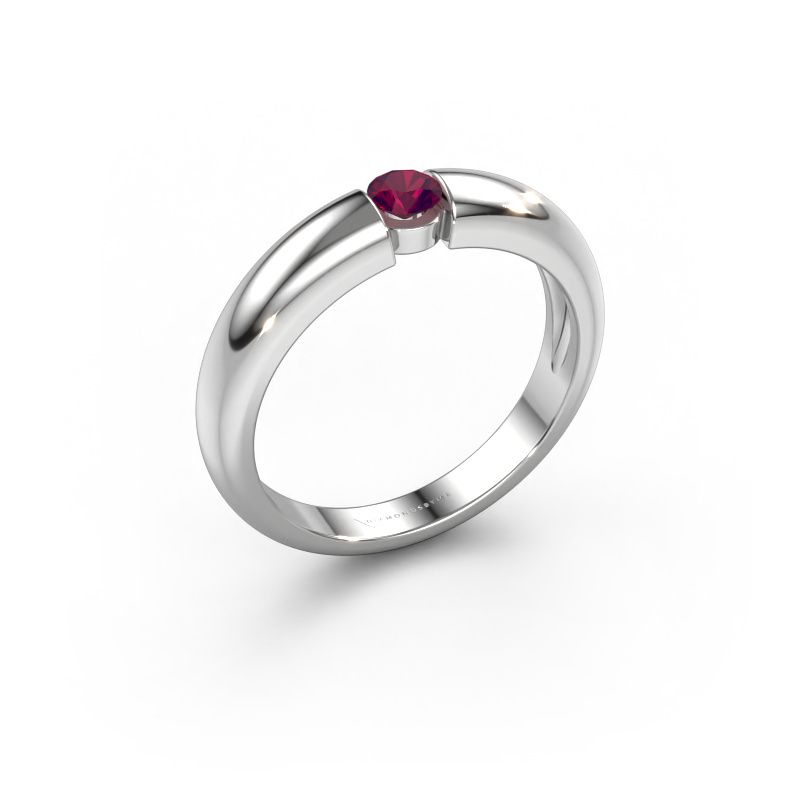 Engagement ring Amelia 585 white gold rhodolite 3.4 mm