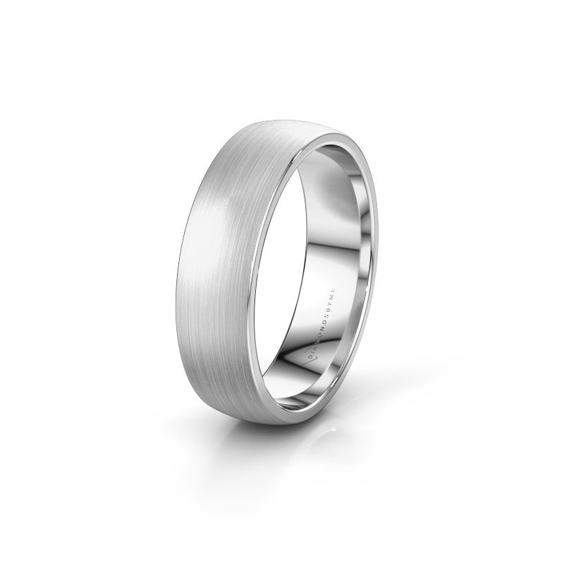 Trouwring WH0100M26AM 585 witgoud ±6x1.7 mm