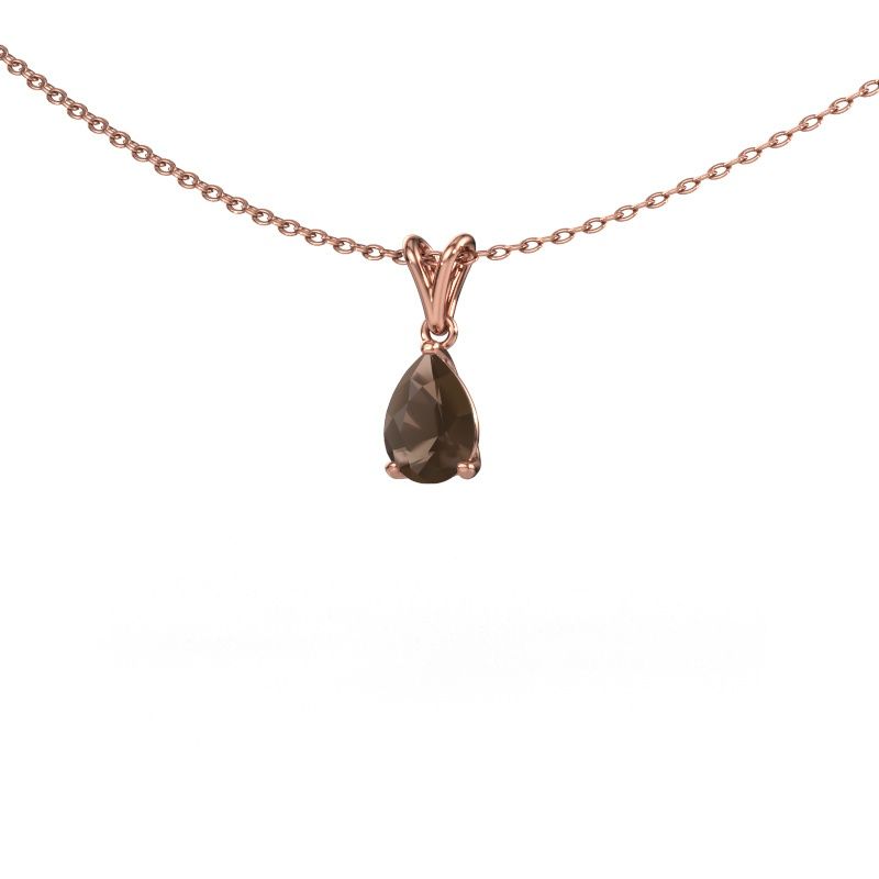 Pendentif Sam PER 585 or rose quartz fumé 7x5 mm