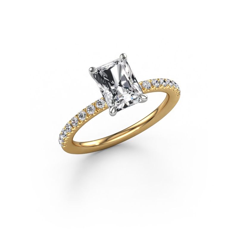 Engagement ring Crystal RAD 2 585 gold lab grown diamond 1.74 crt