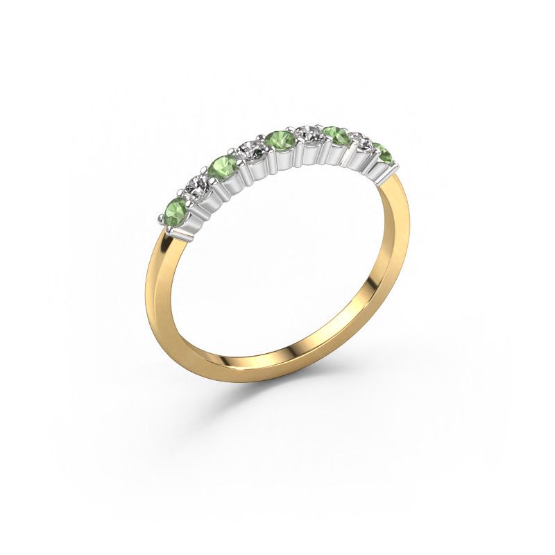 Ring Yasmin 9 585 Gold Turmalin grün 2.4 mm