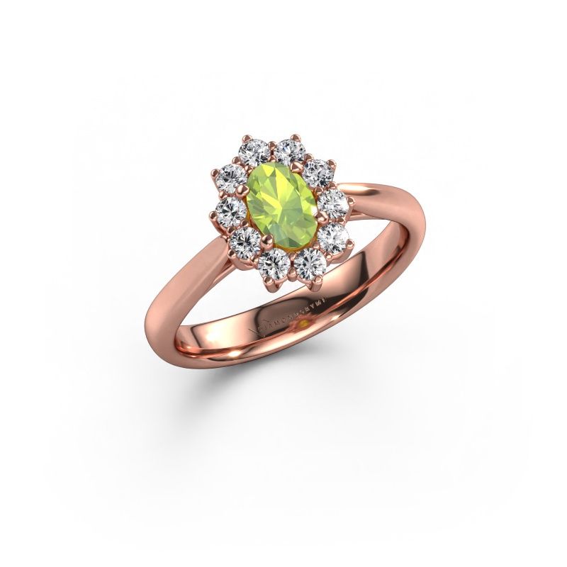 Engagement ring Leesa 1 express 585 rose gold peridot 6x4 mm