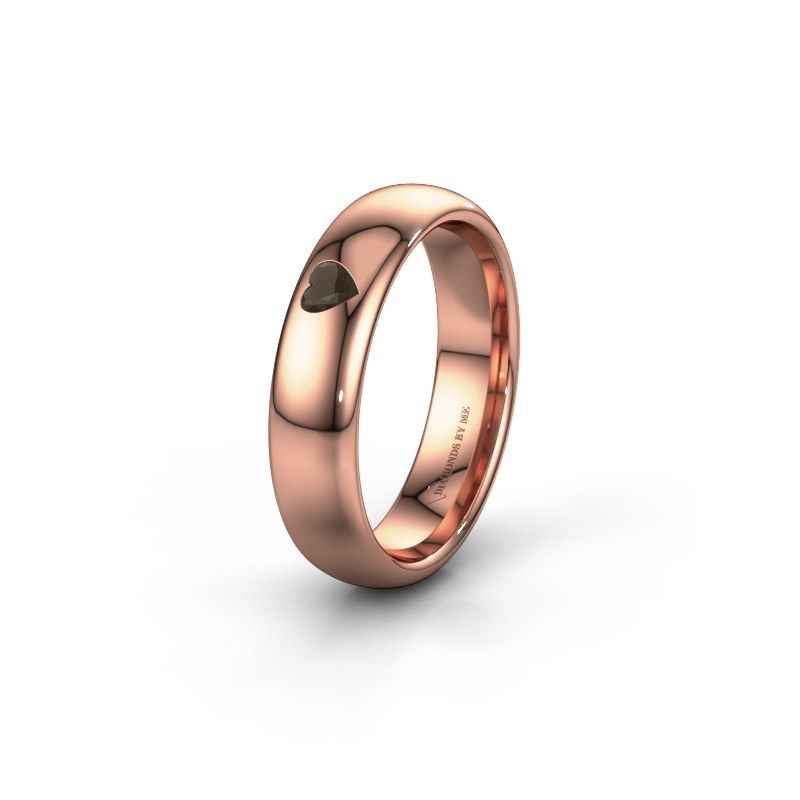 Image of Friendship ring WH0101L35BPHRT<br/>585 rose gold ±5x2 mm<br/>Smokey quartz