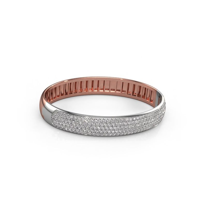 Bangle Emely 10mm 585 rose gold lab grown diamond 4.355 crt